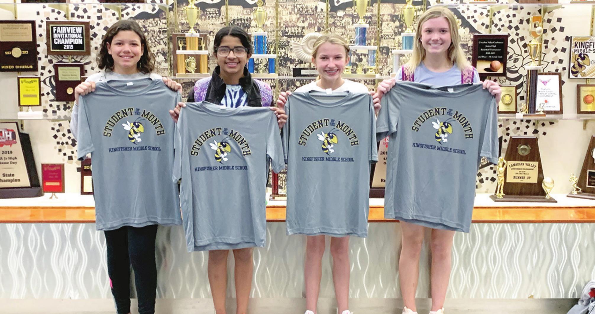 KINGFISHER MIDDLE SCHOOL NAMES FEBRUARY STUDENTS OF THE MONTH