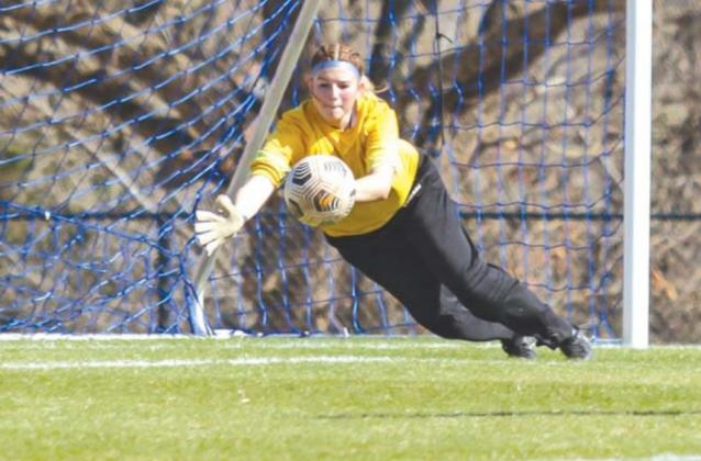 CORRECTION – A photo with the KHS girls soccer story in the Wednesday, March 30, edition incorrectly identified the player as KHS goalkeeper Zoey Padilla. The photo above shows Padilla in action earlier this season at the OCS tournament. [Photo by Chris Into the wind...