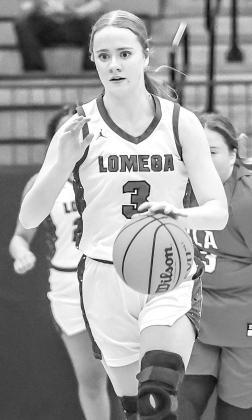 FRESHMAN Reagan Snowden had a massive championship game as Lomega won its 10th straight conference tournament title. [Photo by Chris Simon/www.simon-sports-photos.smugmug.com]