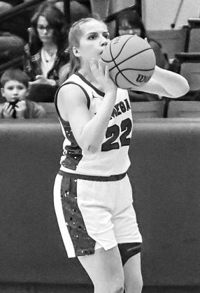 HADLEY OTT caught fire to help Lomega pull away from Cherokee over the final three quarters. [Photo by Chris Simon/ www.simon-sports-photos.smugmug.com]