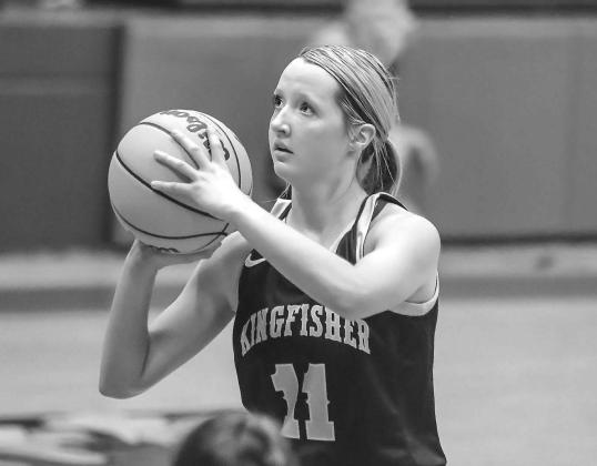 KHS SENIOR Addy Matthews leads the Lady Jackets in scoring through four games. Matthews and her teammates will be taking part this week in the Bertha Frank Teague Mid-America Classic in Ada. Their first game is 4:30 p.m. Thursday against McAlester. [Photo KHS girls taking part in prestigious tournament