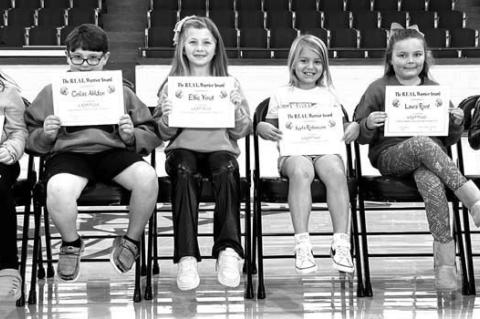 Each month students at Okarche Elementary School are recognized for a good character trait and named REAL Warriors. REAL is an acronym for Respect, Effort, Attitude and Leadership. In the month of November, the character trait was gratitude. Earning the h