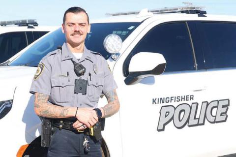 OFFICER AUBREY Massey joined the Kingfisher Police Department in September and brought with him multiple years of law enforcement experience. [KT&amp;FP Staff Photo]