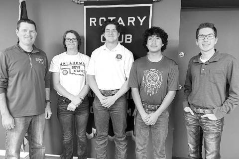 Boys State COO, delegates, visit Rotary Club