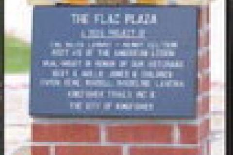 KINGFISHER AMERICAN LEGION Post 5 members hosted a flag plaza dedication and also held a ceremony to properly dispose of retired U.S. flags during a ceremony Saturday night (Flag Day) at Newfield Community Park. Pictured left are Scott Campbell (saluting)