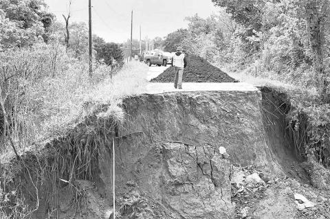 HEAVY RAINS washed out part of a road near Blanchard in late April and early May and damaged a fiber line in the process, leaving residents without service. Pioneer crews worked quickly to restore connectivity with a temporary line, giving residents much-