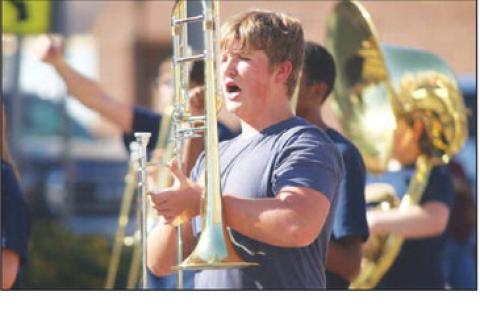 TRAYSON DETERDING and other Pride of Kingfisher marching band members will once again take part in this year’s KHS homecoming parade. The parade, coronation and football game all are Friday, Sept. 19. [KT&amp;FP Staff Photo]