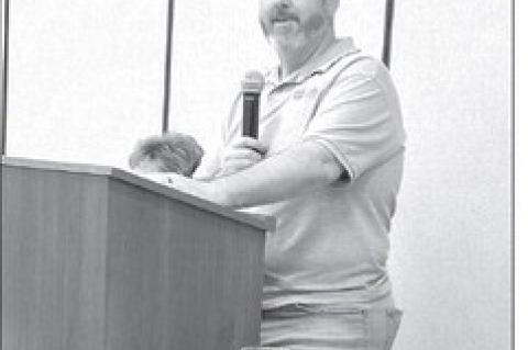 GUEST SPEAKER at the OHCE Spring County Council meeting was Zack Smithson. [Photo provided]