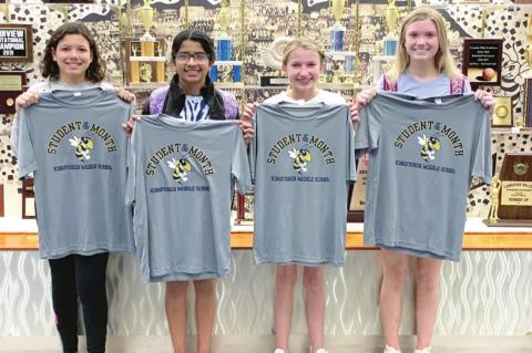 KINGFISHER MIDDLE SCHOOL NAMES FEBRUARY STUDENTS OF THE MONTH