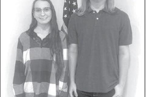 KHS SENIORS Emily Altizer, left, and Brayden Osterholt were named the January 2025 Junior Lions. [KT&amp;FP Staff Photo]