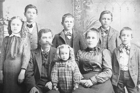 CASHION BEUTLER patriarch Peter Beutler is pictured with his wife Kate and their children in the late 1800s. [Photo provided]