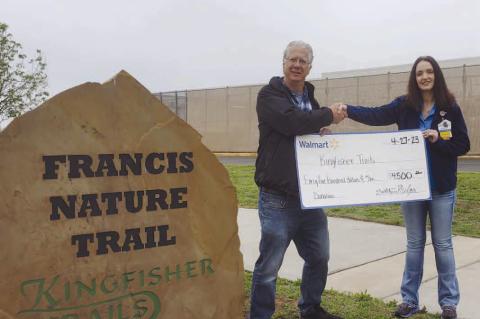Wal-Mart Gives Additional $4,500 Donaton To Kingfisher Trails