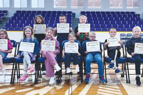 Students each month at Okarche Elementary School are recognized for a REAL character trait. REAL is an acronym for Respect, Effort, Attitude and Leadership. In the month of March, the character trait was “Creativity.” Students in pre-k through second 