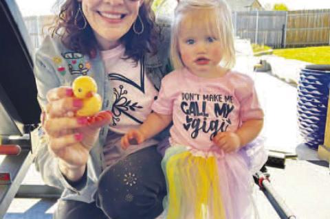 Denise Shimanek and 18-month-old granddaughter Kennedy Freeman