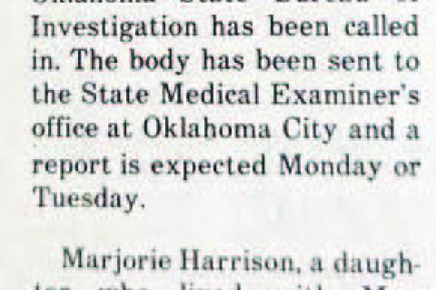 Who murdered Mary Harrison?