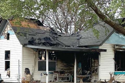 Fire claims Hennessey home