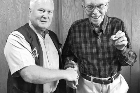 Masons donate to Socks for Seniors, honor Smith