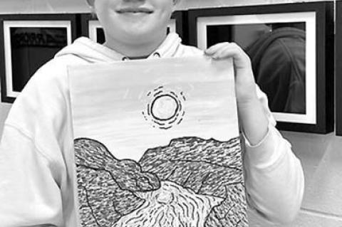 Okarche students prep annual art auction gallery