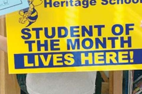 Heritage Elementary School Students of the Month