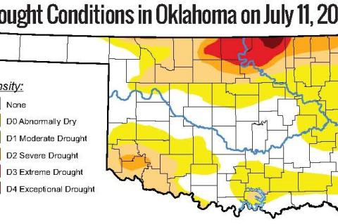 Drought Conditions in Oklahoma on July 11, 2023