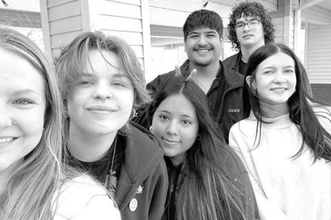 CTTC STUDENTS in Sarah Edsall’s Multimedia Design and Business Technology program recently took part in a BPA state competition. Taking part were (pictured above), from left: Brooke Barton, Yohana Reza and Hayleigh Tuttle; and back row, Erik Rojo and Gr