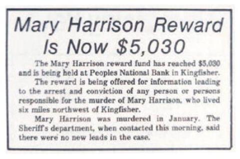 Who murdered Mary Harrison?