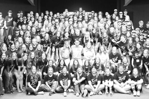 LEADERSHIP SUMMIT – More than 200 Oklahomans attended the recent AFR Leadership Summit sessions. Among them were eight from Kingfisher County: Aubree Geisler, Braxton Murray, Kelby Ott, Abby Swart, Kinsley Fisher, Saidee Wright and Hadley Ott, all of Lomega, and Dustyn McLean of Kingfisher. [Photo provided]