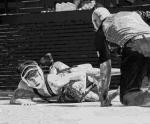 KHS FRESHMAN Kaden Willms pins his opponent’s shoulders to the mat during their 126-pound match Tuesday in Kingfisher. Willms helped the Jackets to a 48-30 win in the dual against Clinton. [Photo by Wyatt Long/KHS Photography]