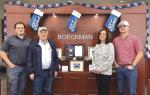 DONATE TO SCHOOLS AND RECEIVE TAX CREDITS – Boeckman Ford and the Boeckman family represented by, from left, Bryce Boeckman, Bart Boeckman, Bev Lippoldt and Brock Boeckman, have donated $120,000 over the past four years to Kingfisher Public Schools thro