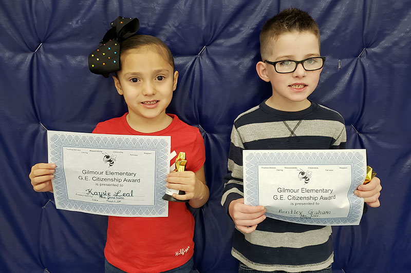Gilmour Elementary School names GE Students of the Month Kingfisher