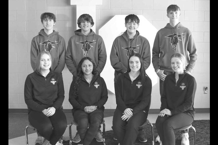 Lomega High School will hold its annual basketball homecoming on Friday, Jan. 17. Homecoming queen candidates include, seated from left: Hadley Ott, Jenny Penaran, Paige Wheeler and Kate Myers. The homecoming king candidates are, standing from left: Ben M