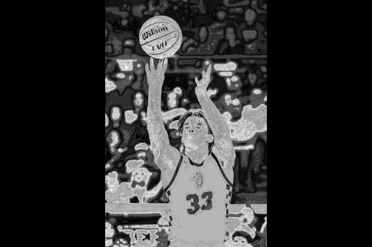 OKARCHE SENIOR Easton Roby, pictured shooting in last year’s state championship game, scored 31 points as the Warriors downed Watonga 113-84 last Thursday. [Photo by Russell Stitt/www.stitt.smugmug.com]