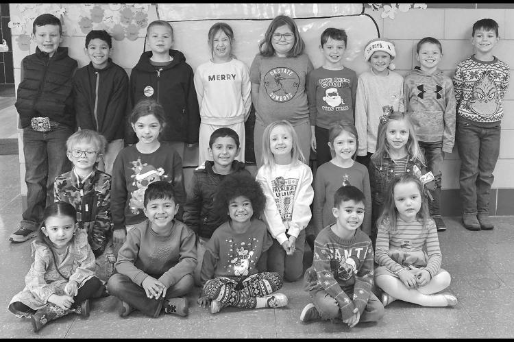 Gilmour Elementary School has announced its Good BEE-havior Students of the Week for the week ending Dec. 20. Those earning the honor were, from left: front row, Camila Perez, Sebastian Covarrubias Avalos, Novalee Johnson, Mateo Padilla and Autumn Banscum