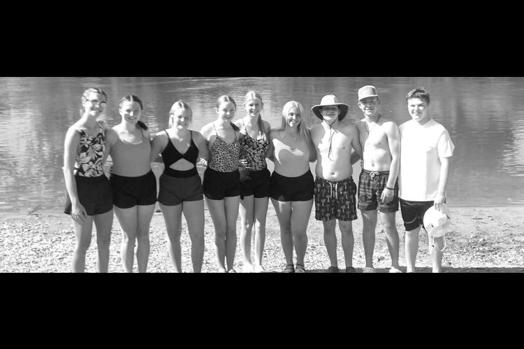 CASHION FFA officer team preparing to float the Illinois River at their annual retreat in July. [Photo provided by Cashion FFA Reporter Molly Mayes]