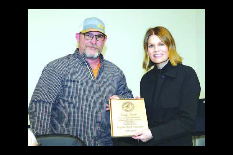Franks honored at last meeting