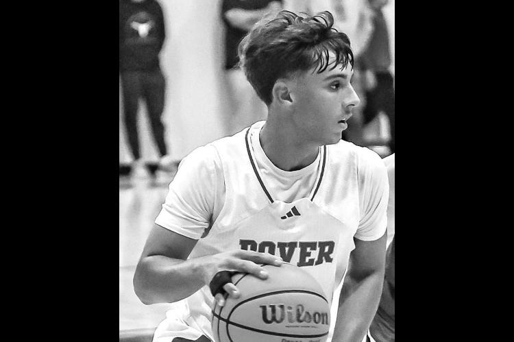 CASEN BUCK scored 25 points as Dover thumped Eagletown to win a Class B-II area championship last Friday. [Photo by Chris Simon/www.simon-sports-photos.smugmug.com]
