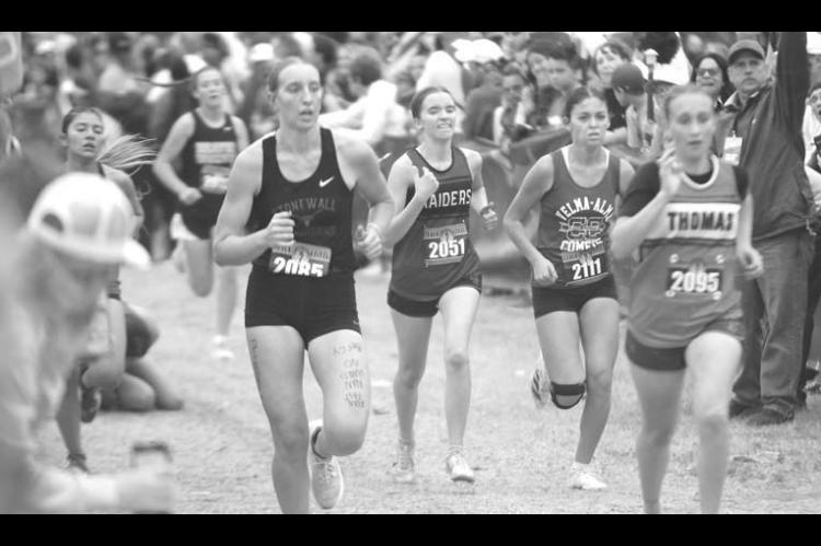 CLAIRE MYERS (2051) finished in 30th place out of 118 runners at the Class A girls state cross country meet. [KT&FP Staff Photo]