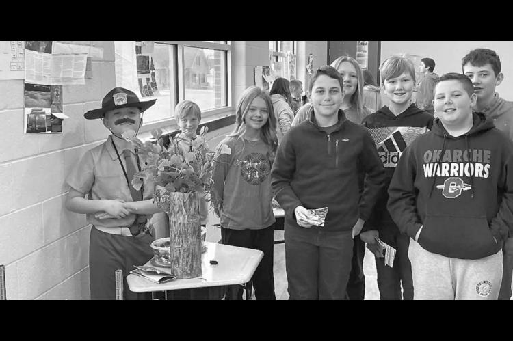 Okarche fourth graders gather, present data on national p