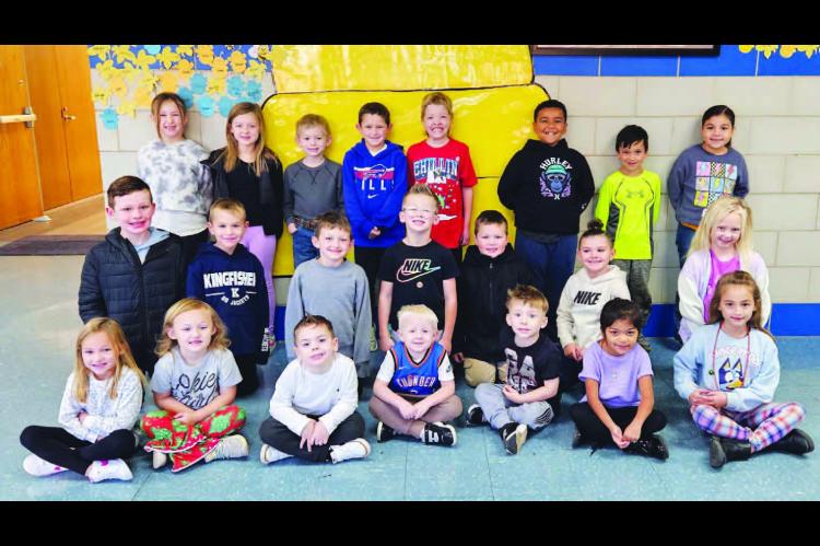 Gilmour Elementary School has announced its Good BEE-havior Students of the Week for the week ending Dec. 6. Those earning the honor were, from left: front row, Kenna Pyle, Norah Broomfield, Wyatt Henton, Brooks Terrell, Dylan Holt, Zulema Rivera and Will