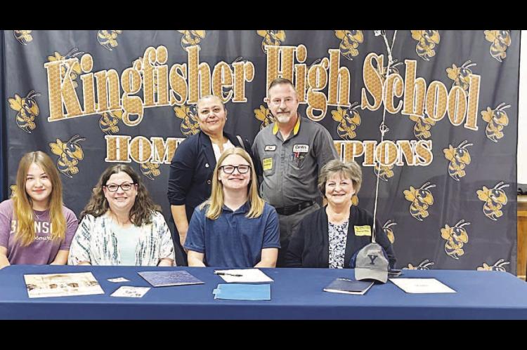 SIGNING DAY – KHS senior Brayden Osterholt made history last week when he accepted a scholarship offer to attend Yale University. He’s the first KHS graduate to attend the Ivy League school. KHS held a signing ceremony Wednesday in the commons to comm