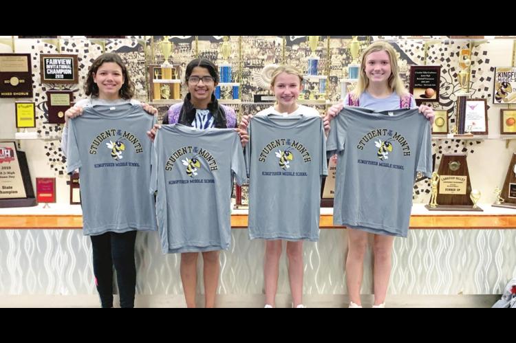 KINGFISHER MIDDLE SCHOOL NAMES FEBRUARY STUDENTS OF THE MONTH