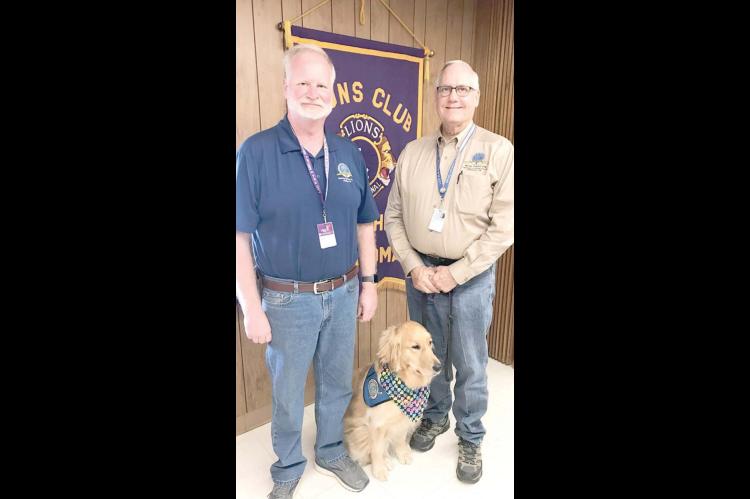 Miriam visits recent Lions Club meeting