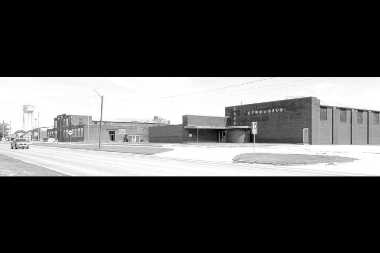 FUTURE MULTI-PLEX? - Pictured is the south end of Main Street in Hennessey that currently is the home of the town’s fire station (barely visible on the left side of the photo), public library, storm shelter and a community gym. [Photo by Barb Walter]