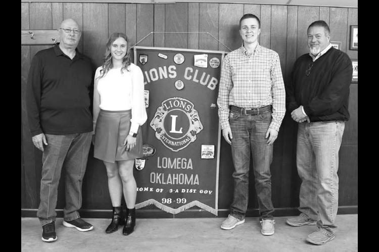 Lomega Lions recognize top students Myers, Ott during January gathering