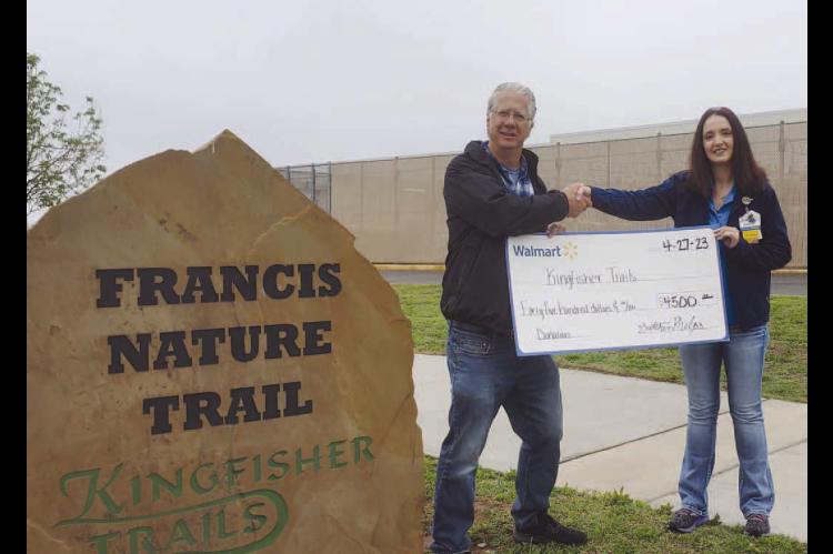 Wal-Mart Gives Additional $4,500 Donaton To Kingfisher Trails