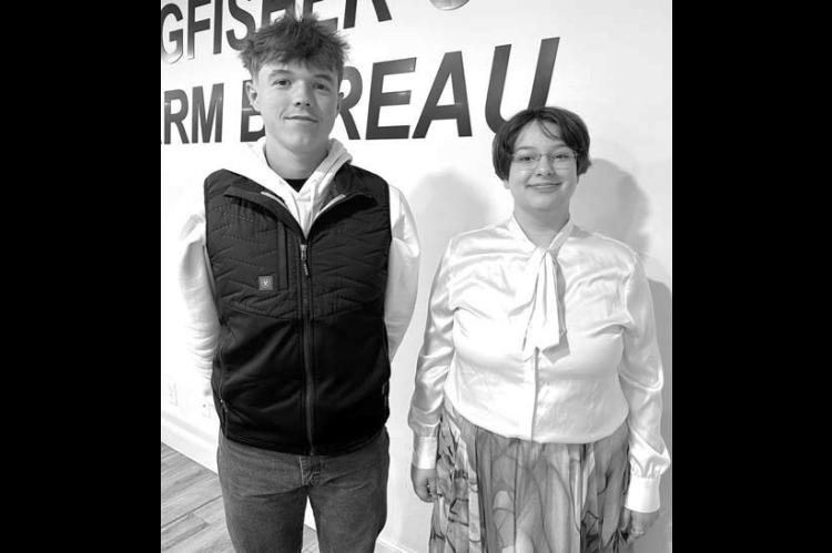 JUNIOR LIONS for April 2025 are Kingfisher High School seniors Jake Sisk (left) and Hailey Crosswhite. [KT&FP Staff Photo]