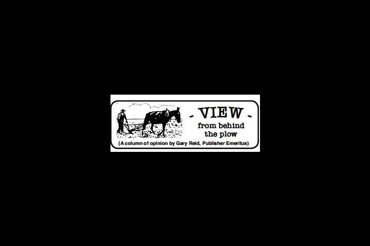 VIEW - from behind the plow