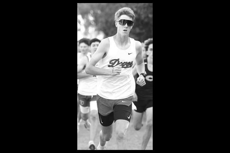 FRESHMAN Reid Frieouf ran sixth last Saturday to help Dover win the team title at North Rock Creek. [KT&amp;FP Staff Photo]