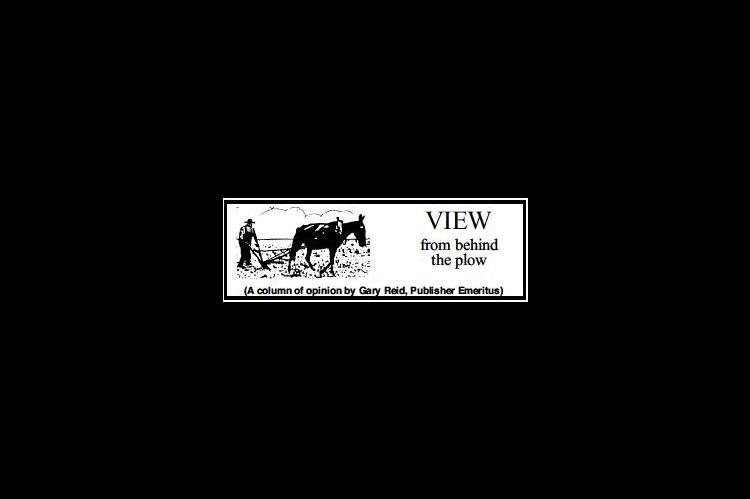 VIEW from behind the plow
