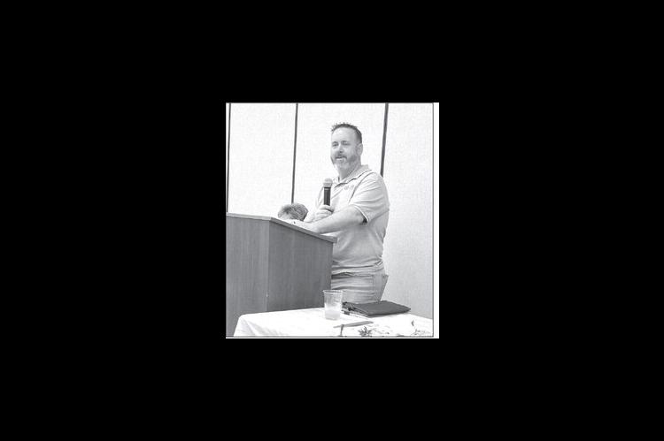 GUEST SPEAKER at the OHCE Spring County Council meeting was Zack Smithson. [Photo provided]